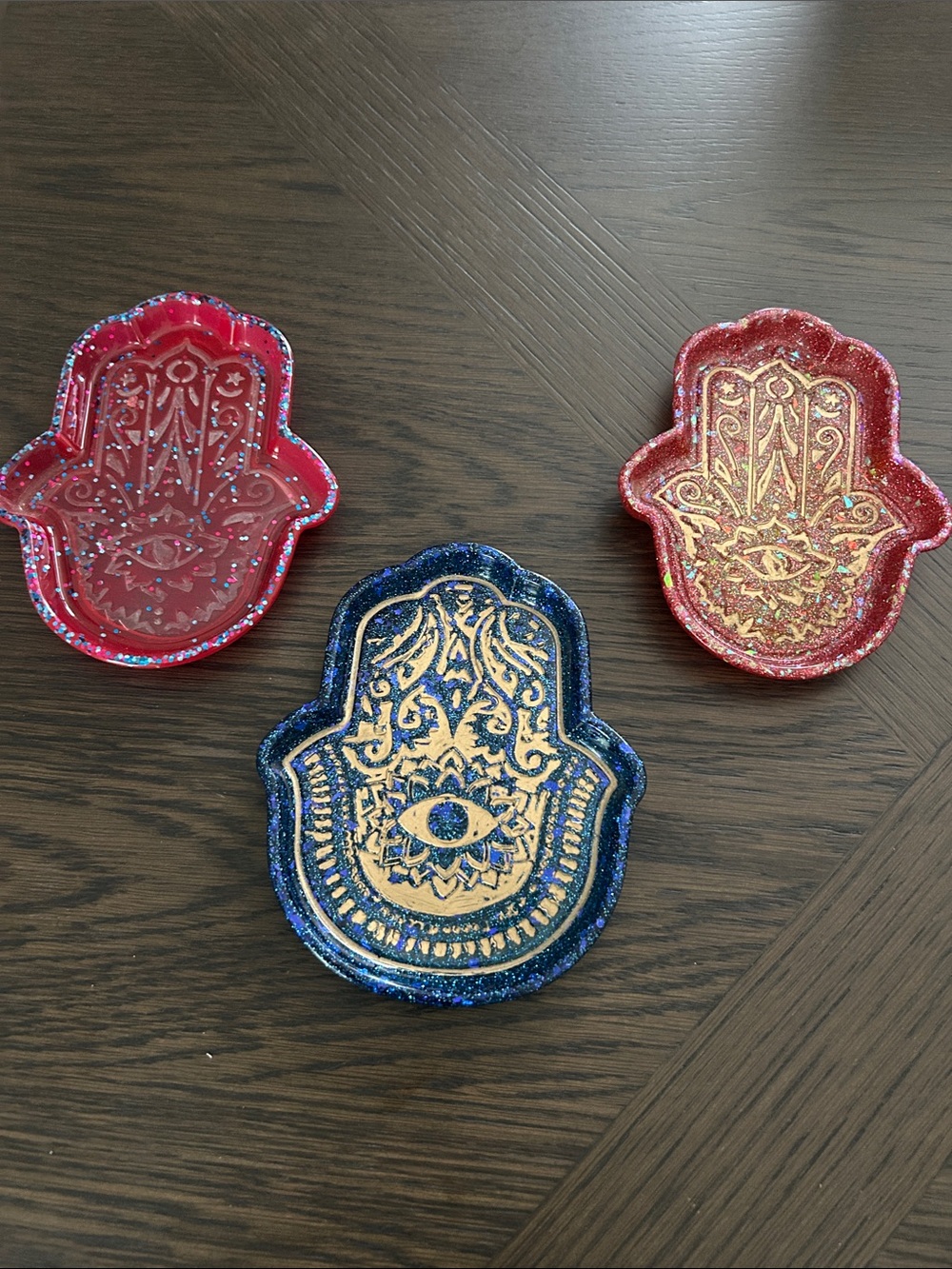 Handmade Hamsa Resin Trinket Dishes - PICK ONE Handmade